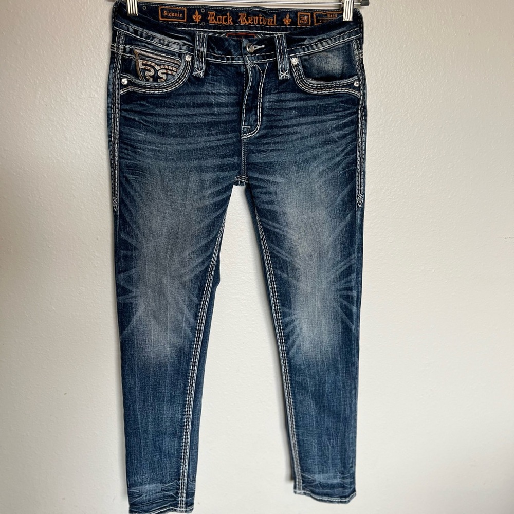 Rock Revival. Sidonie Easy Ankle Skinny Stretch Jean. Size 28.